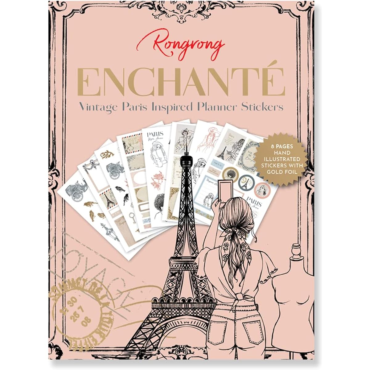 Time to say enchantment This planner sticker pack is full of Parisian vintage stickers that will transport you to a life of chic elegance.