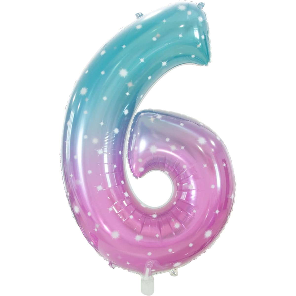 Gifloon Number 6 Balloon, 6th Birthday Foil Balloon, Large Number Balloon, 40 Inch