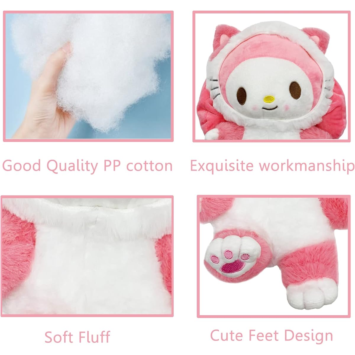 1pc My Melody Cartoon Plush Toy, Kuromi Plush Toy, 8inch Anime Cute Soft Cinnamoroll Stuffed Animal, Healing Kids Girl Fan Toy, Gift Bag Filler, Children Birthday Gift (Pink)