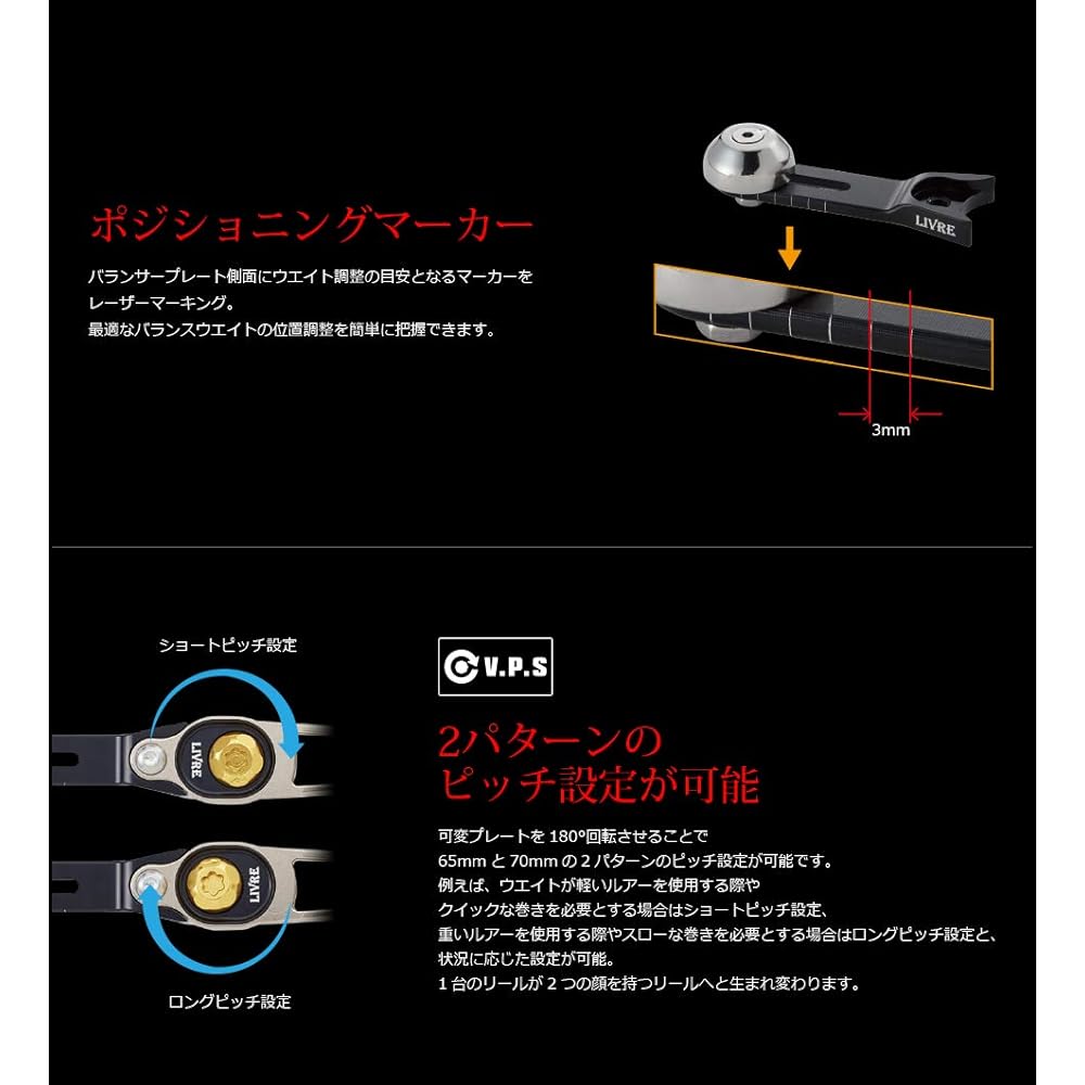 LIVRE bait type custom handle SB 65-70