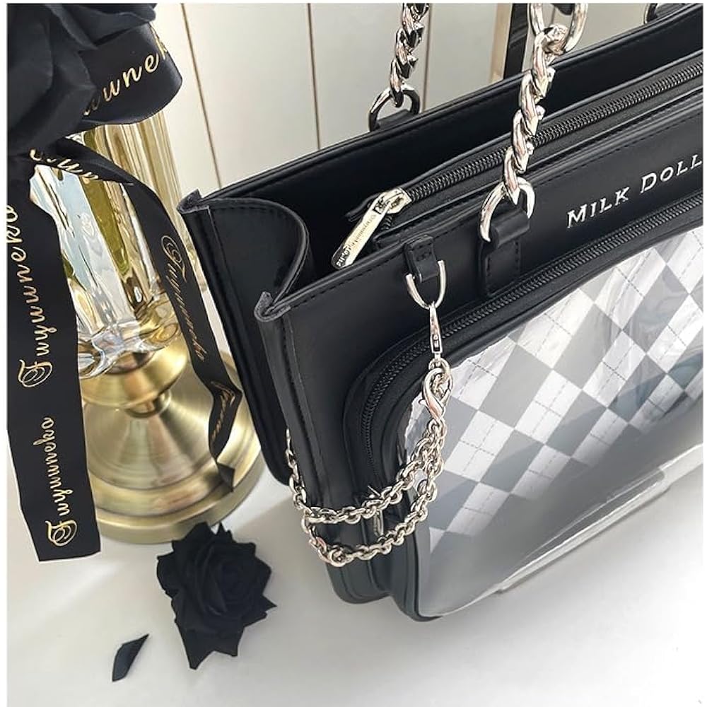 G triger FUYUUNEKO Argyle Ita Bag Ita Bag Floating Cat MILKDOLLY Milk Dolly Fuyuneko Black Black