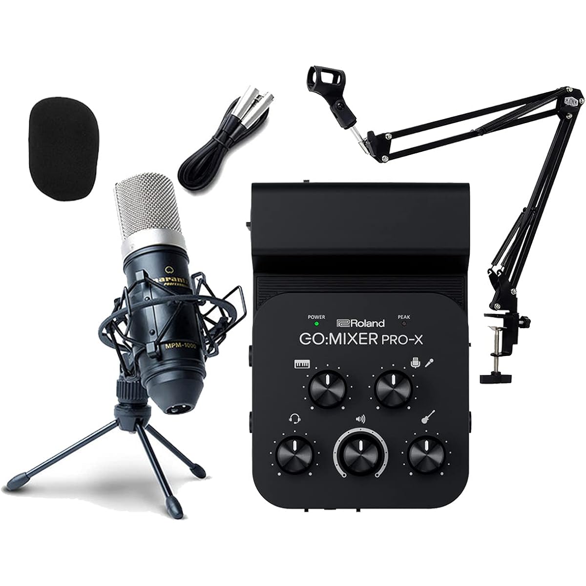 Roland GO:MIXER PRO-X MPM-1000J High-quality sound distribution set with arm stand Smartphone interface Roland