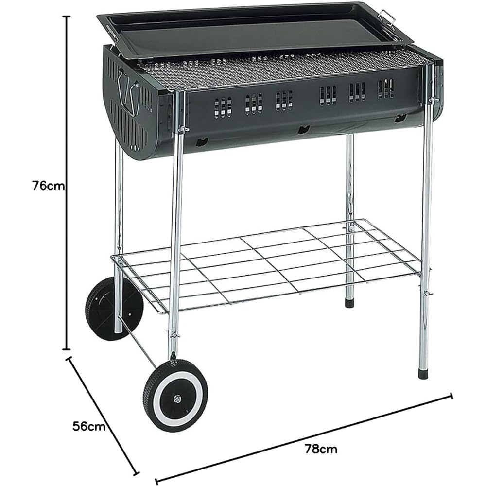 Captain Stag BBQ Stove BBQ Oak LL with casters [for 5-6 people] M-6440