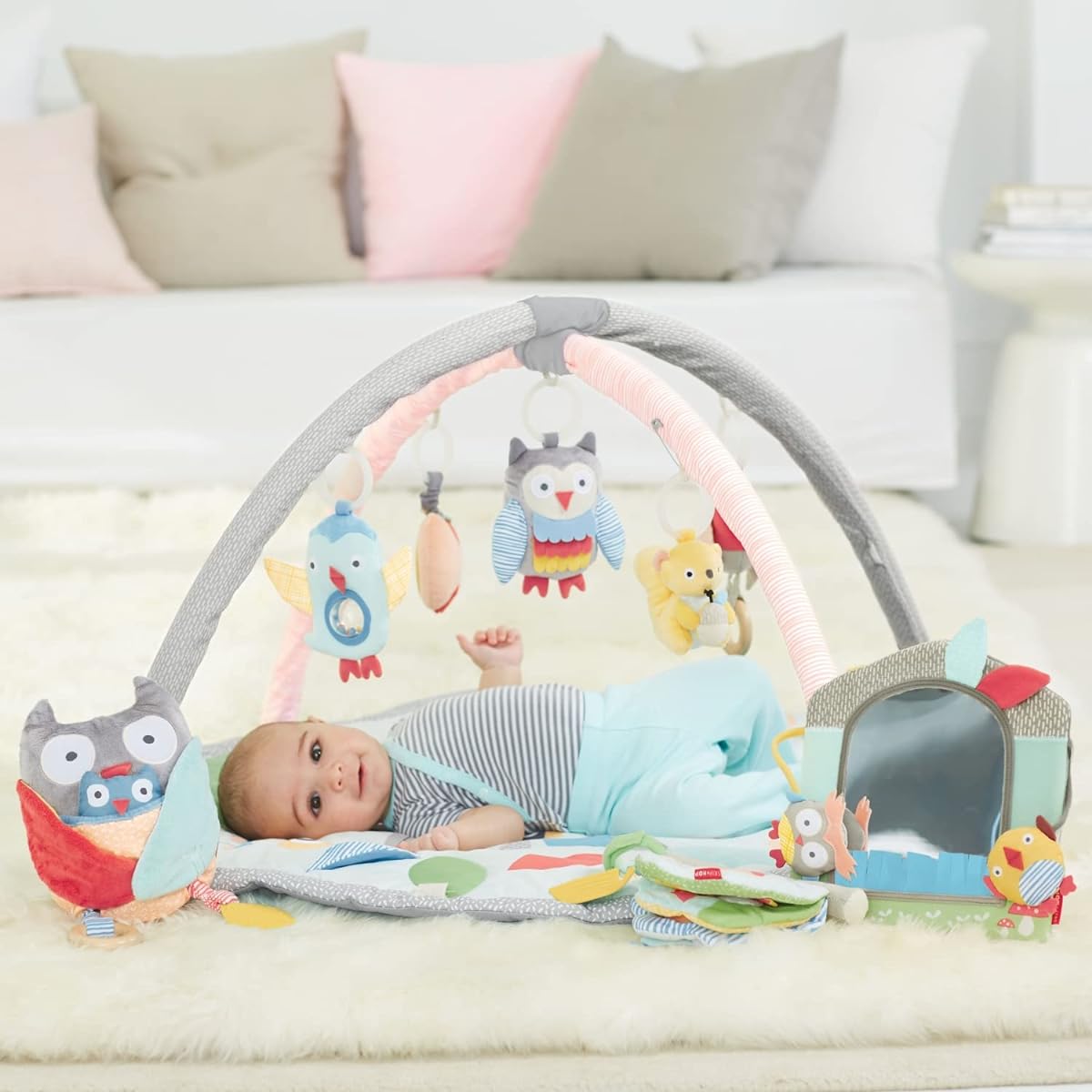 SKIP HOPSKIPHOP Play Mat Treetop Friends Activity Gym/Pastel Gray TYSH307275