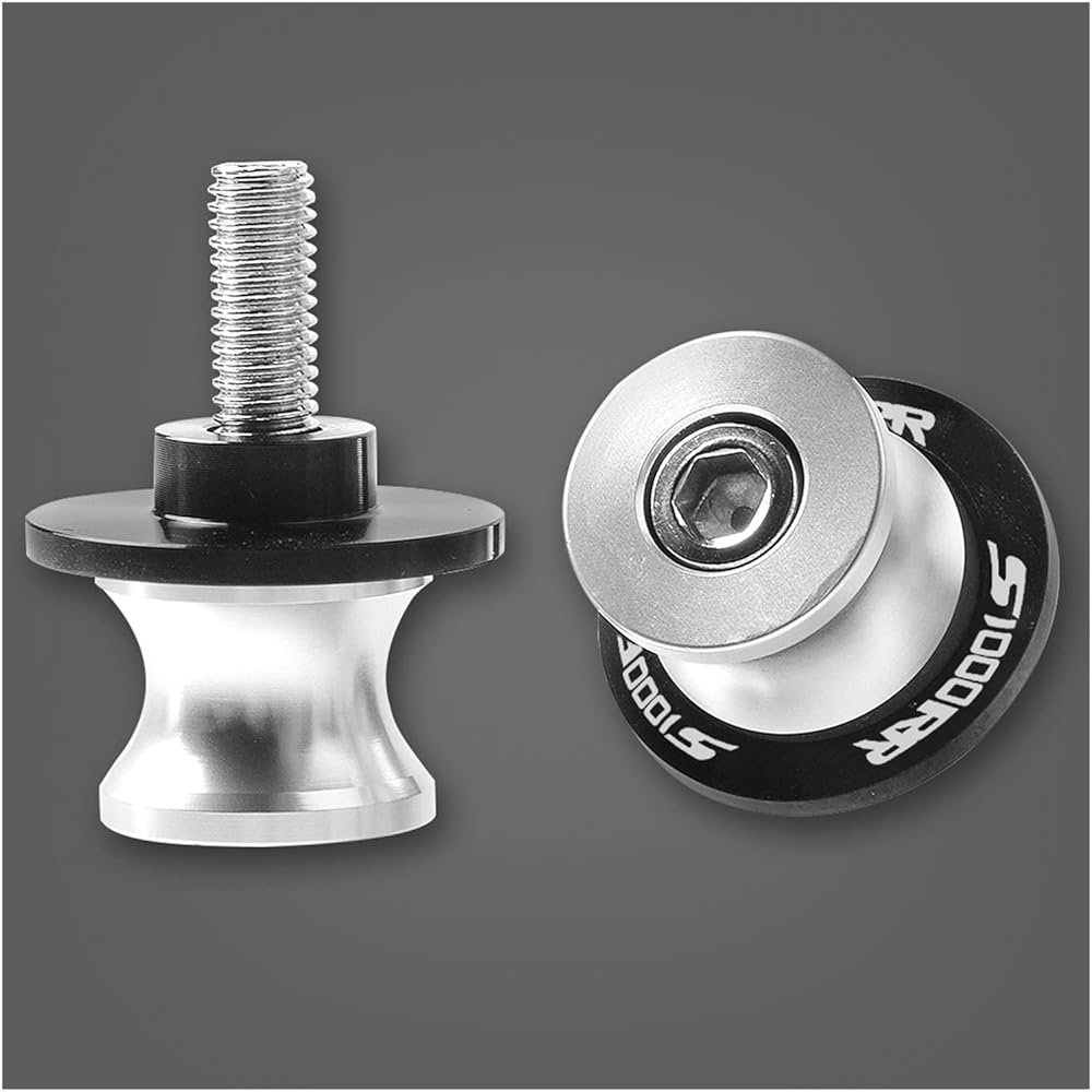 Swing Arm Spool Slider Stand For B-M-W S1000RR 2012 2013 2014 2015 2016 2017 2018 2019 2020 Motorcycle 8MM Swing Arm Spool Slider Stand Screw Slider Protector (Color: Black)