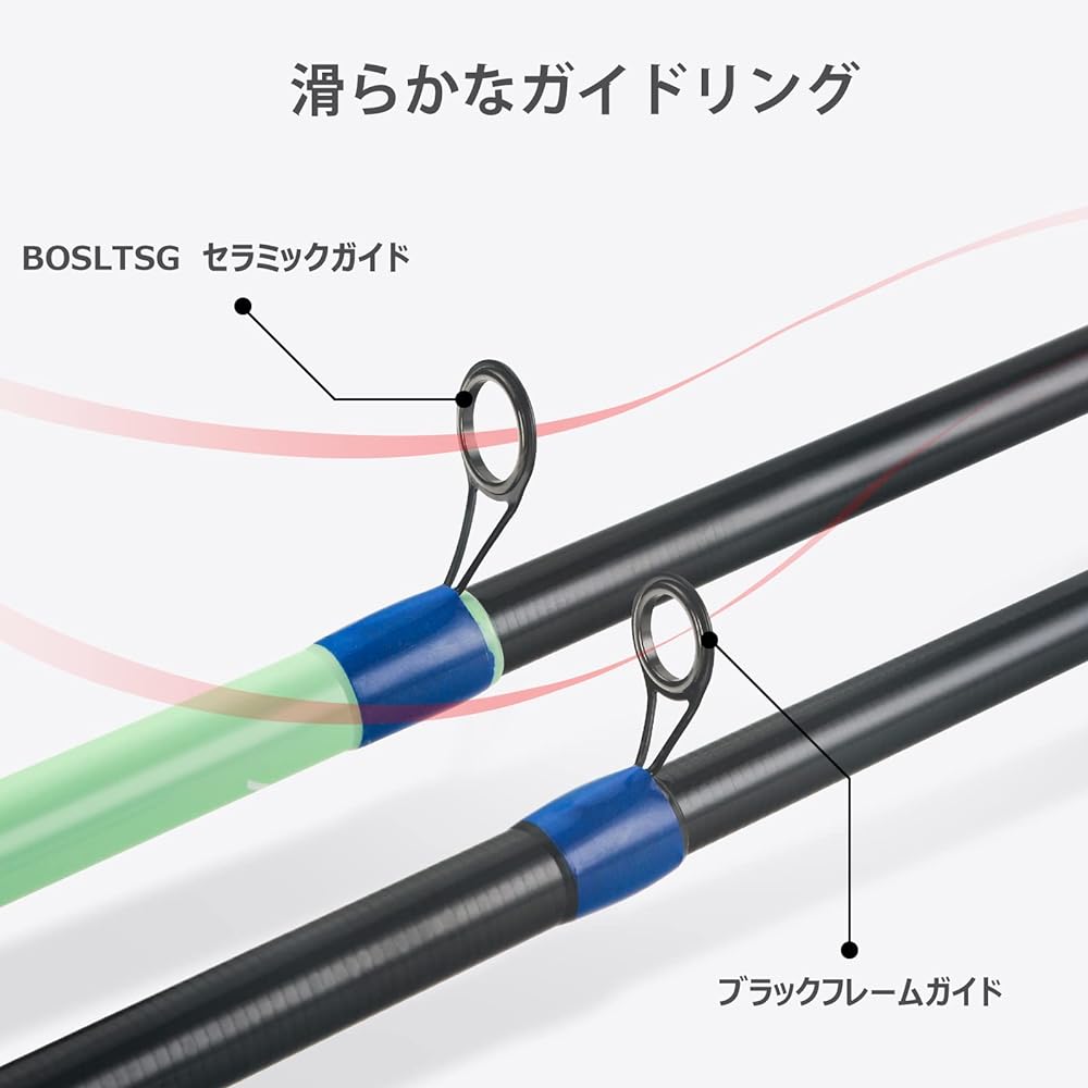 Danannier Sea Fishing Throwing Rod, Compact Rod, Ultra Light Portable, Telescopic, Swinging, Improved Quality, Carbon Lure Rod, Sea Embankment, For Beginners, Introduction to Fishing, 2.1m/2.4m/2.7m/3.0m