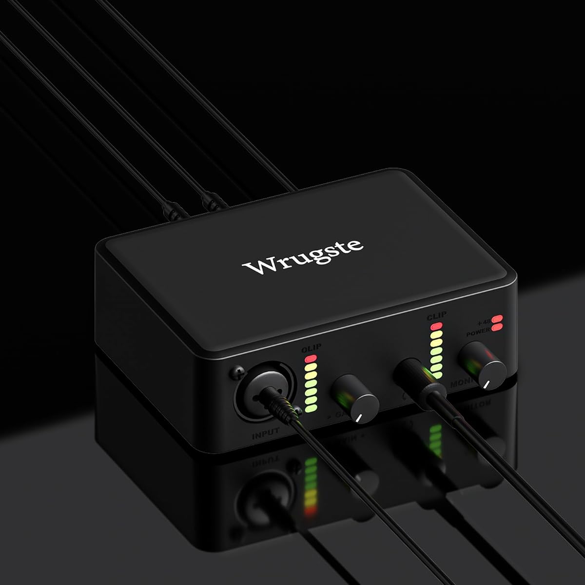 USB Audio Interface Solo Audio Interface with XLR and 1/4" (6.35mm) Jack +48V Phantom Power for Music Production Streaming Podcast Recording and Other Devices Real-time Monitoring