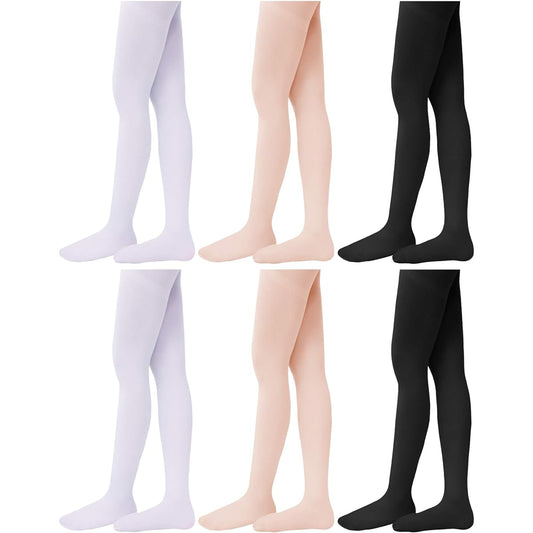 6 Pairs Girls Dance Tights Ballet Dance Tight Soft Toddler Dance Tights for Toddler Girls