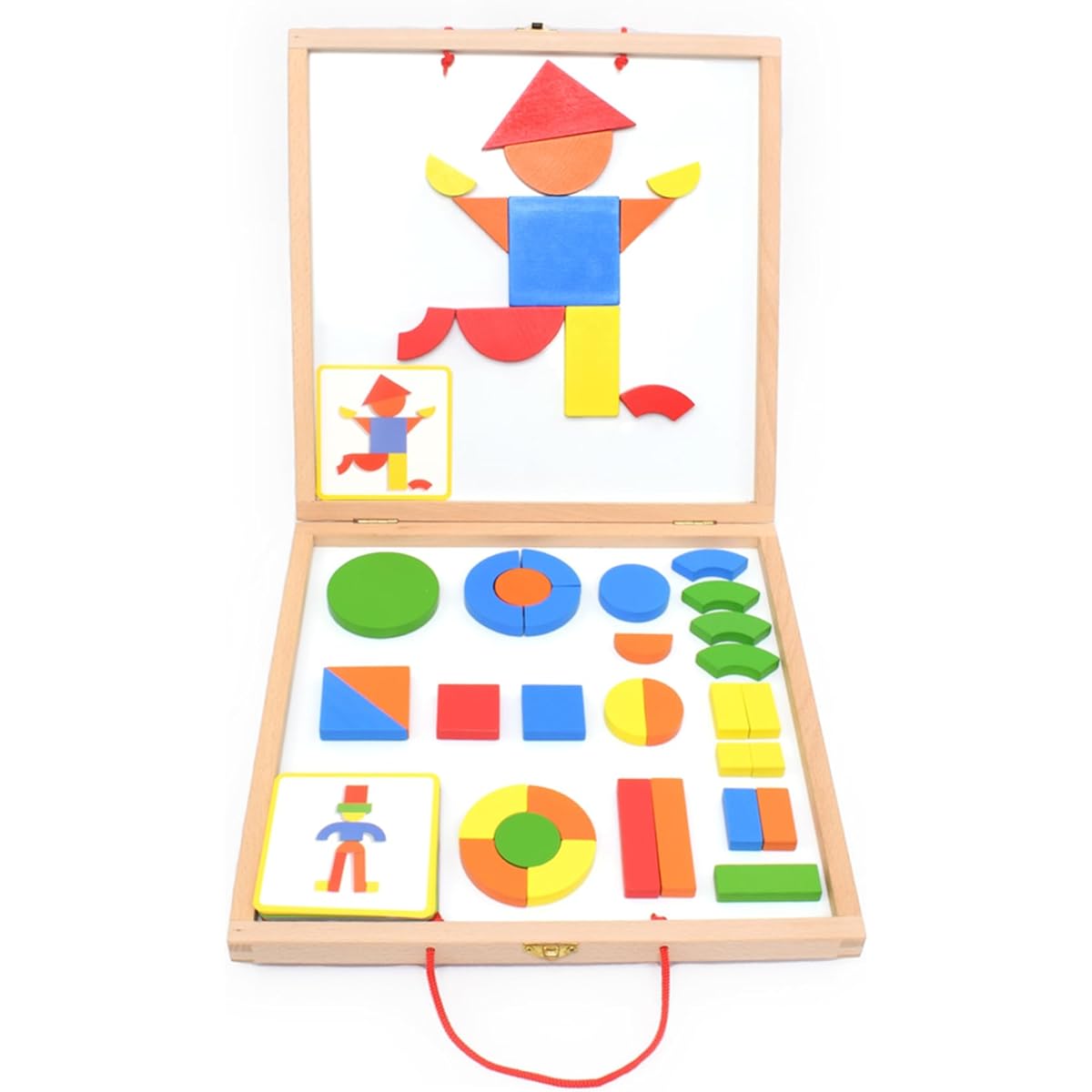 [DJECO Geoform Set Box] Tangram Magnet Puzzle for 4-year-olds, Educational Toys for 3-year-olds, Magnets, Building Blocks, Montessori Shape Puzzle (DJ03130)