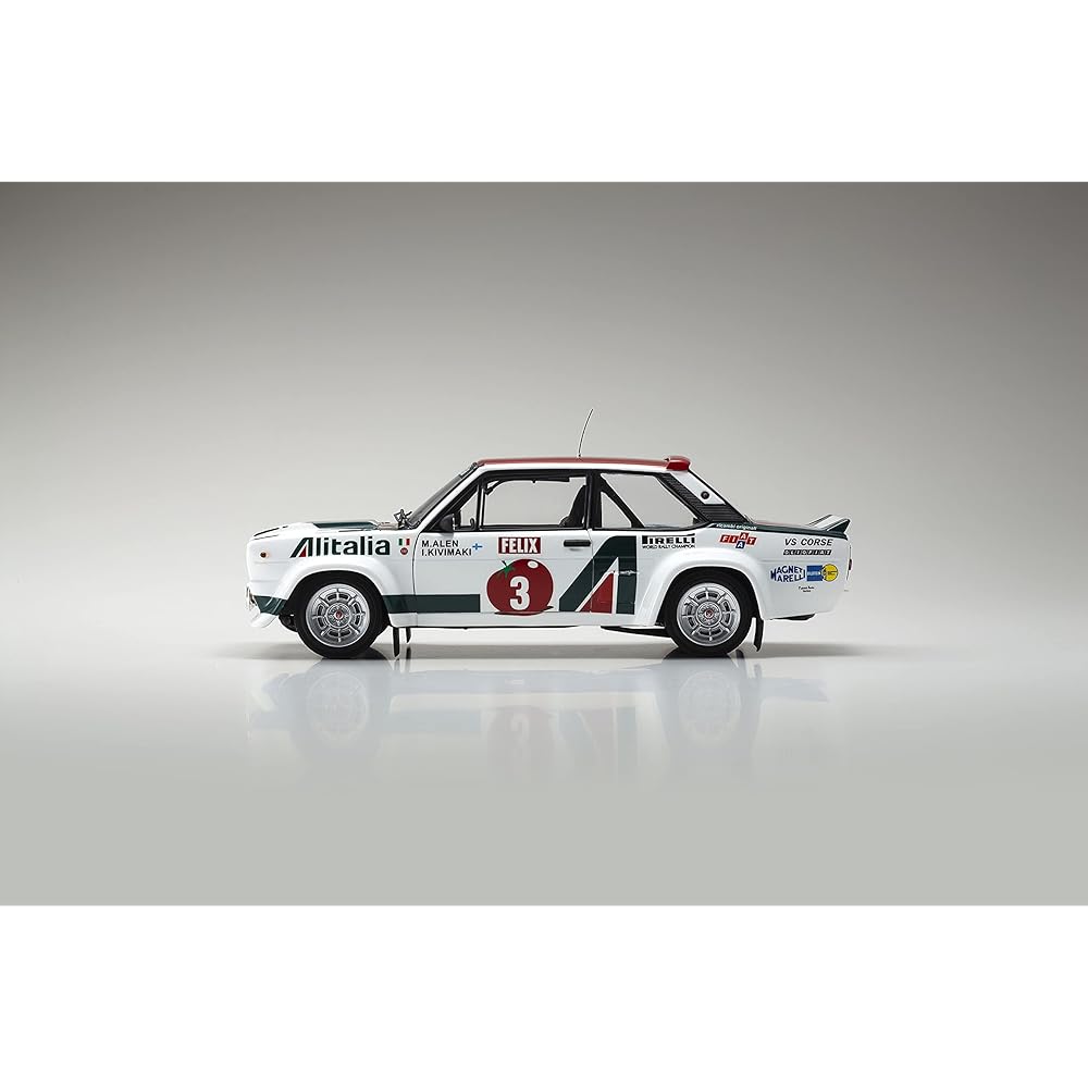 Kyosho Original 1/18 Fiat 131 Abarth Rally 1978 1000 Lakes #3 Completed Product KS08376E