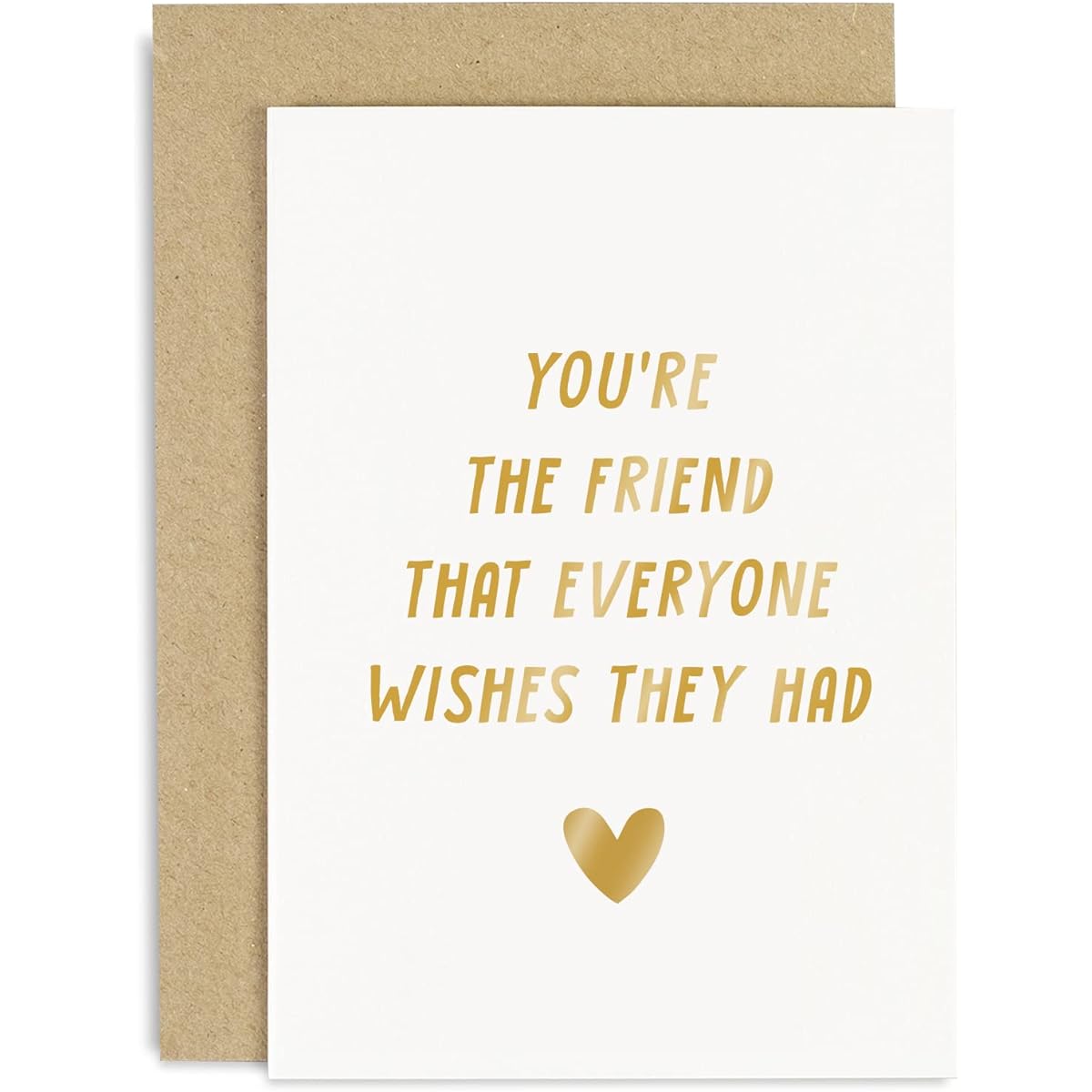Old English Co. Cute Birthday Card for Friends - "You're The Friend Everyone Wishes They Had" Heartfelt Friendship Birthday Card A Heartfelt Friendship Wishes from a Special Friend to Him or Her | Blank Inside Comes with an Envelope