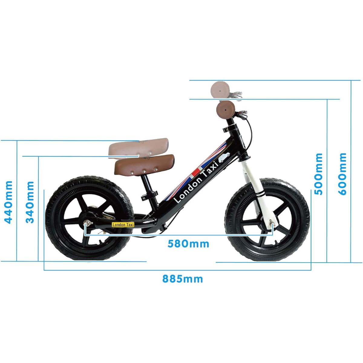 London Taxi kick bike steel 12 type pedal bicycle *Rear brake standard equipment