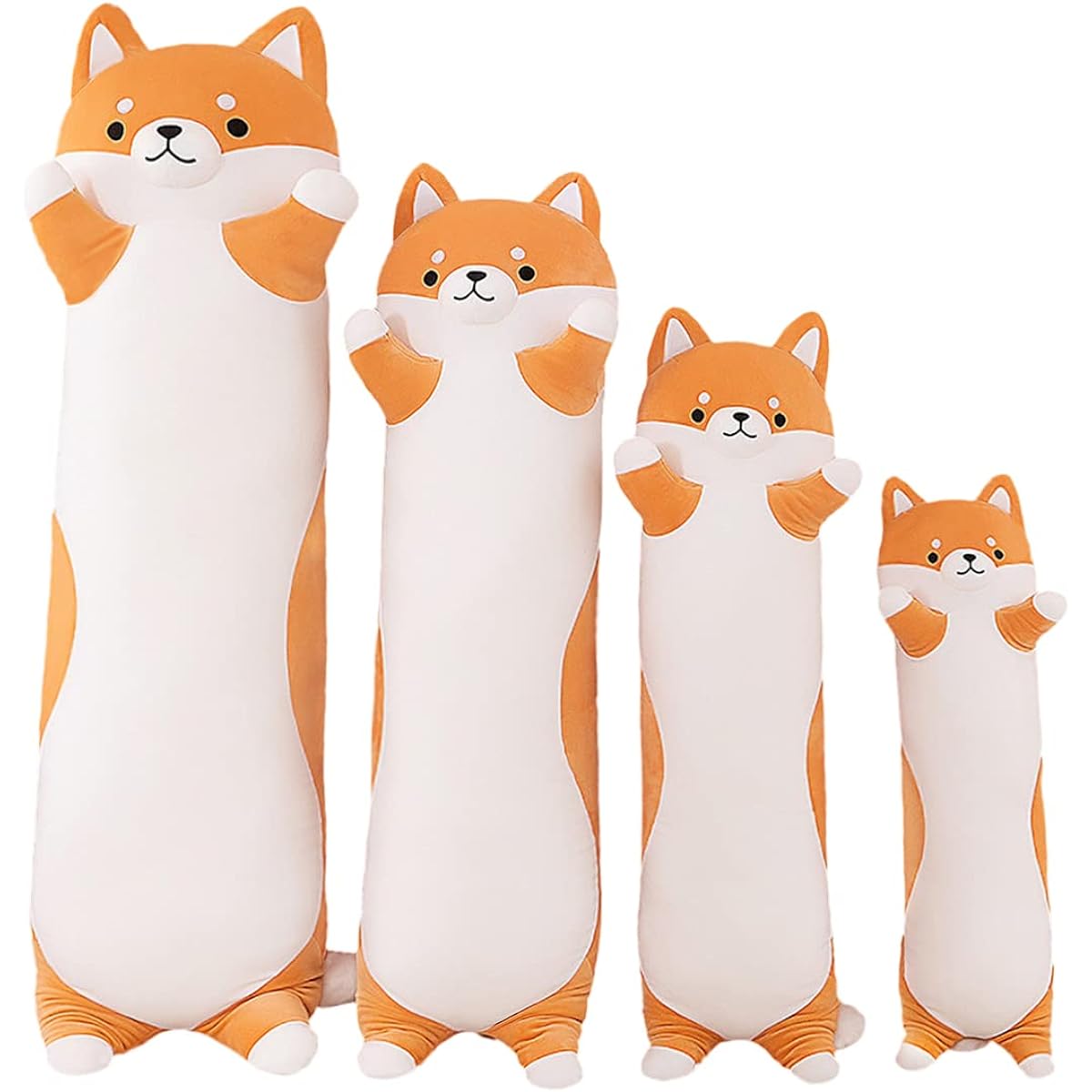 SNOWOLF Stuffed Animal Shiba Inu Plush Toy Soft Long Akita Body Pillow Anime Corgi Kawaii Stuffed Animal Dog Soft Pillow Plush Doll for Boys Girls 90cm/35.4inch