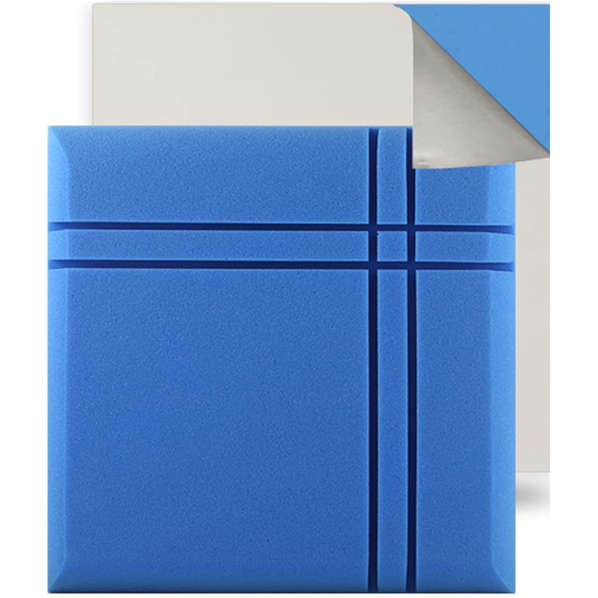 Soundproof foam board, thick self-adhesive acoustic panel, high density soundproof pad, sound absorbing wall panel for studio KTV soundproofing (A 50 * 50 * 5CM) (E 50*50*