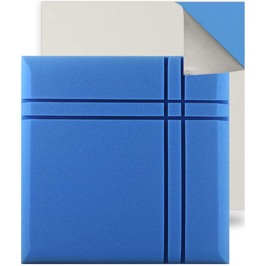Wall Acoustic Panels, Thick Noise Reduction Sound Absorbing Cotton High Density Soundproofing Foam for Home Theater Game Room (E 50*50*5CM) (D 50*50*5CM)