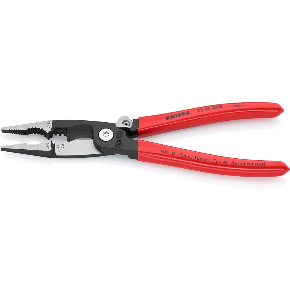 KNIPEX 1391-200 Electro pliers with open spring (SB)