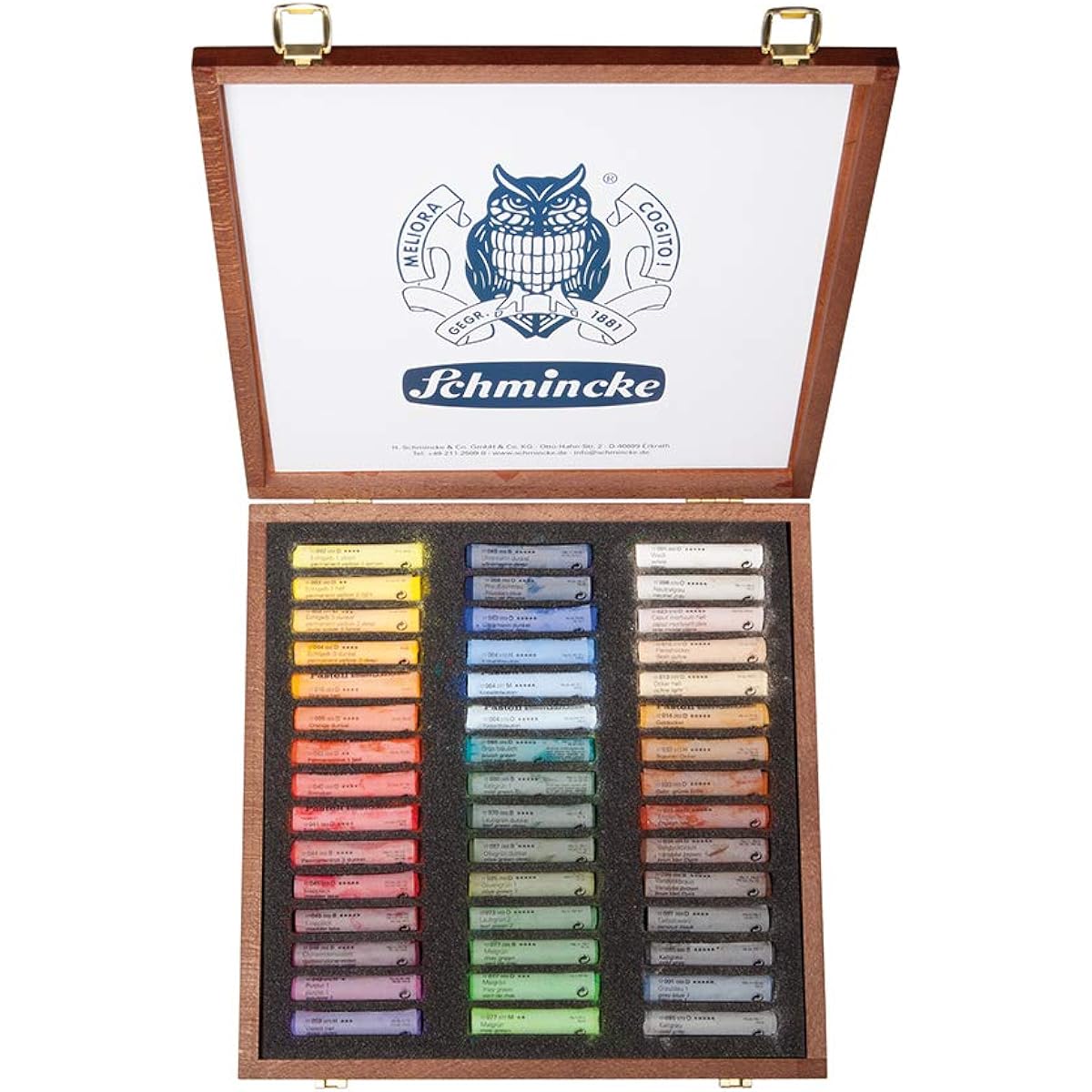 schmincke soft pastel 45 color wooden box set 77245