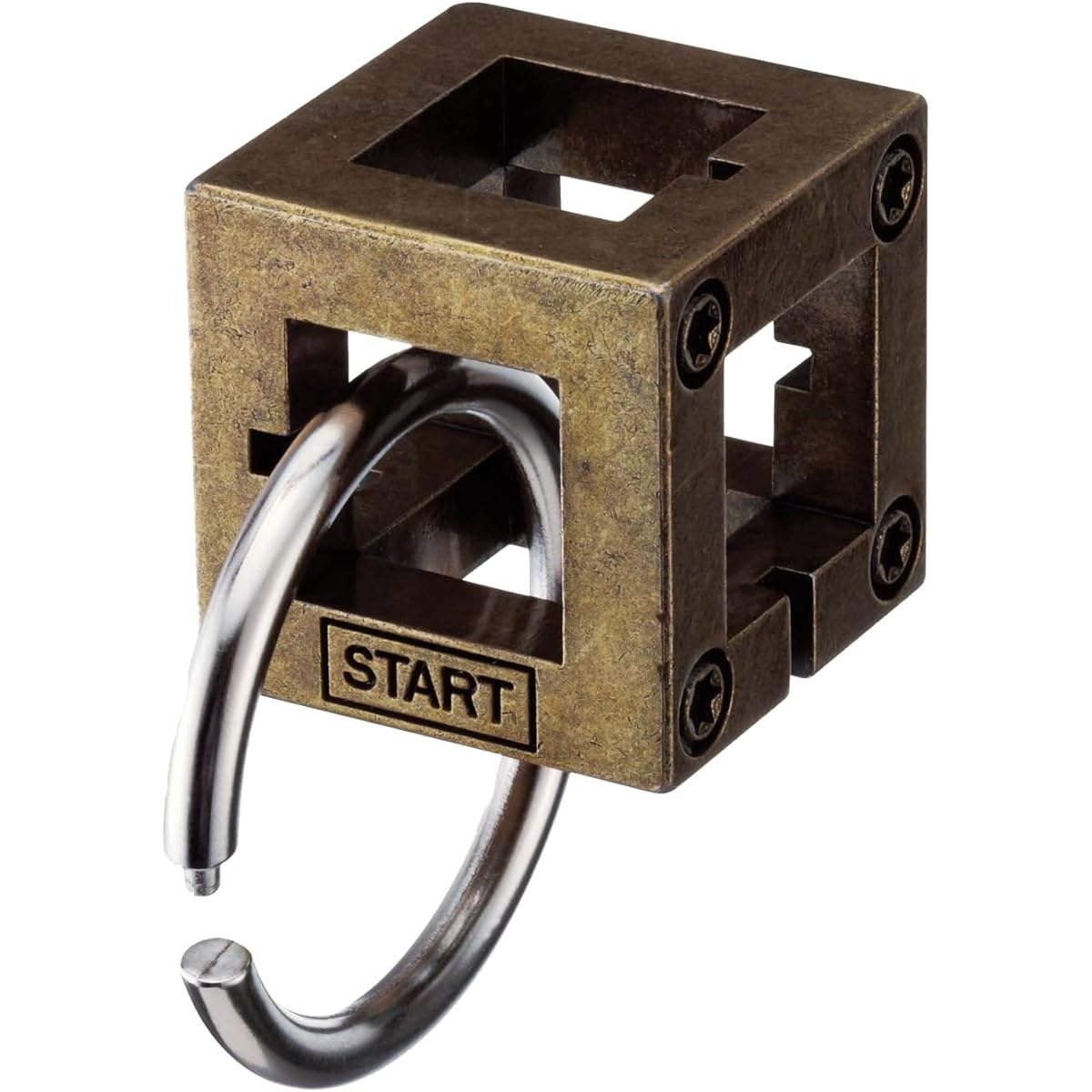 BOX Hanayama Cast Metal Brain Teaser Puzzle (Level 2) by Bepuzzled