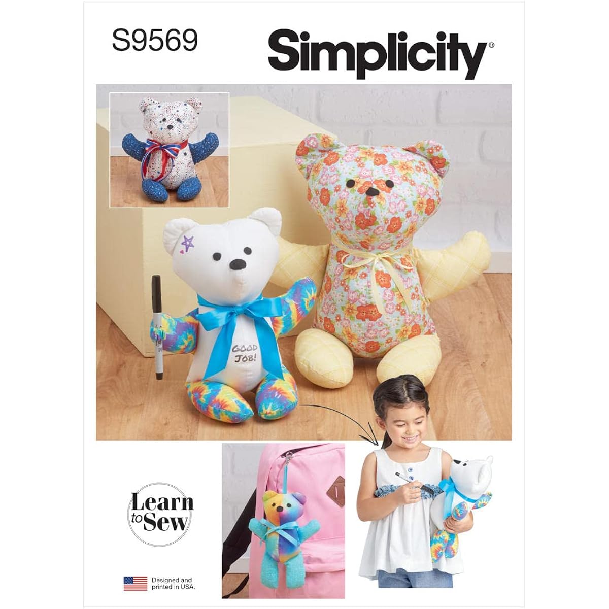 [Simplicity] Plush Memory Bear Sewing Pattern S9569 R11459
