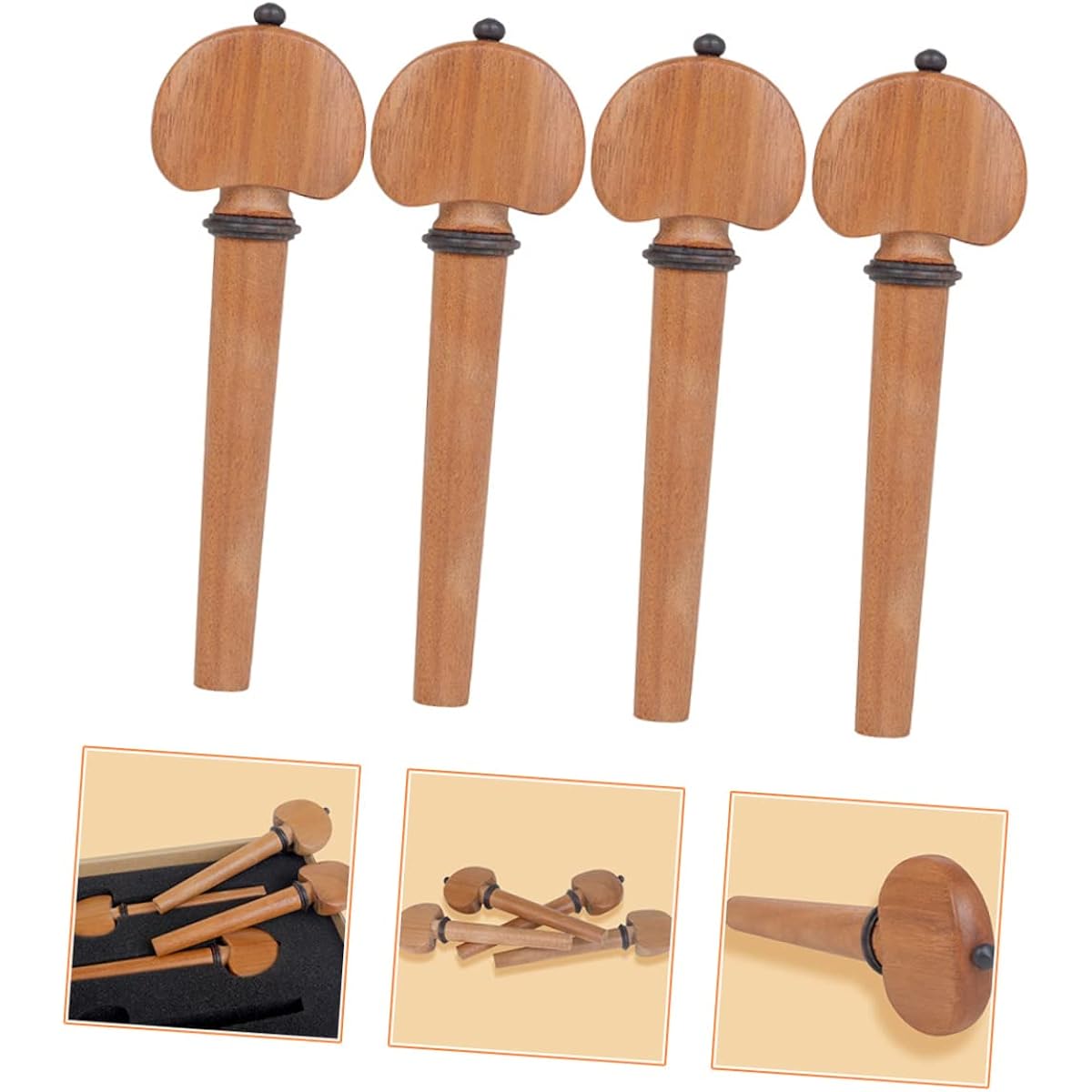 VICASKY 20pcs Cello String Axis Violin Tuning Pegs Cello Tuning Key Cello Tuning Pegs Fitting Pegs Tuner Key Violin Tuning Pegs Professional Tuner