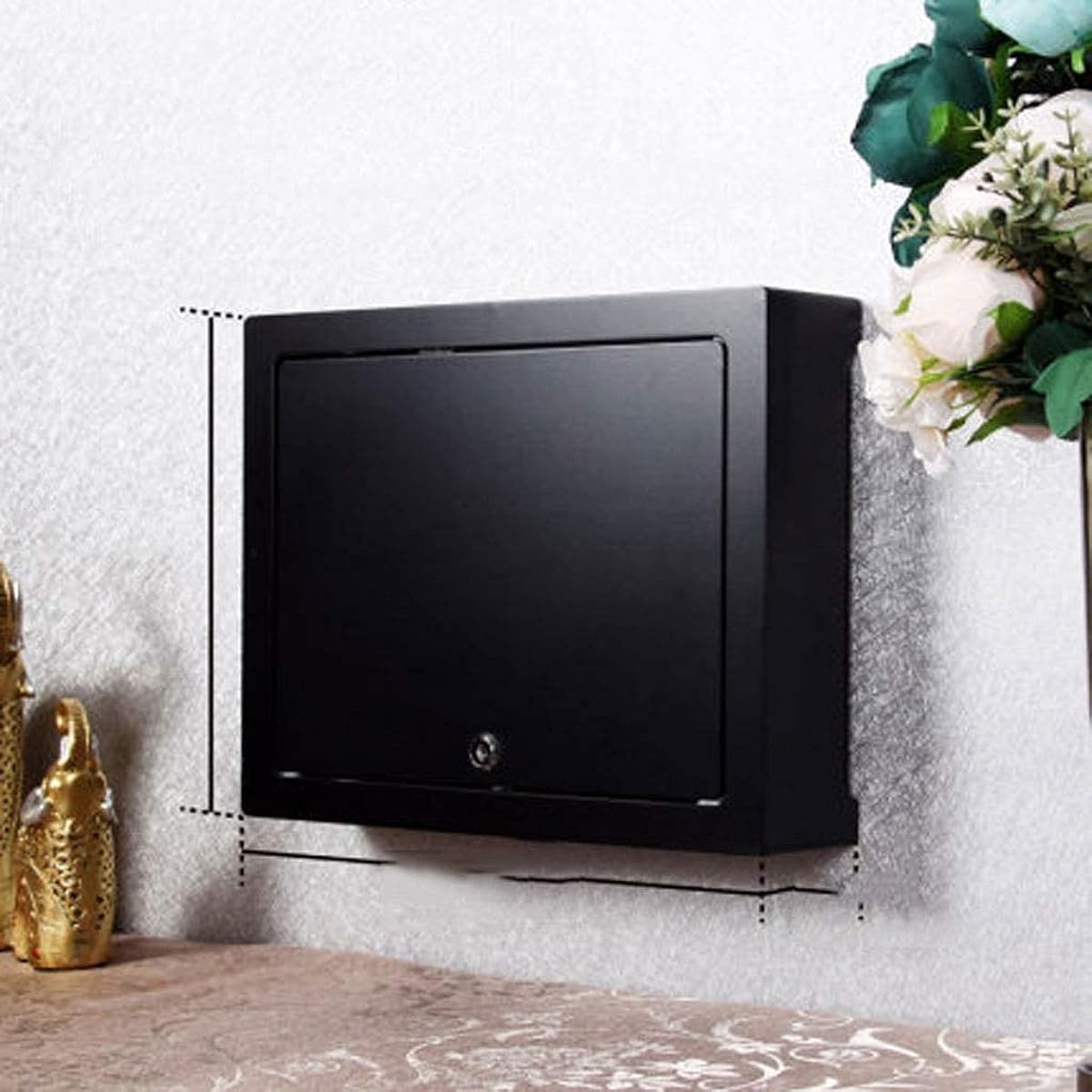 Wall Mount Shelf Wall Mount Floating Shelf TV Console Stand, Router Remote Control Holder Rack Wall Bracket for Home Office Organize Container Power Cables, Plugs, Computer Cables, USB Hub Floating Shelf