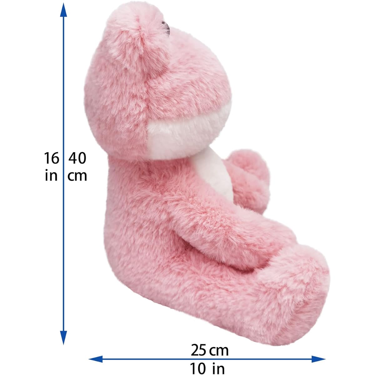 Doindute Pink Stuffed Animal Frog Plush Toy Cute Fluffy Frog Toy Soft Cuddly Plush Toy for Boys Girls Gifts for Kids Girlfriend 16inch