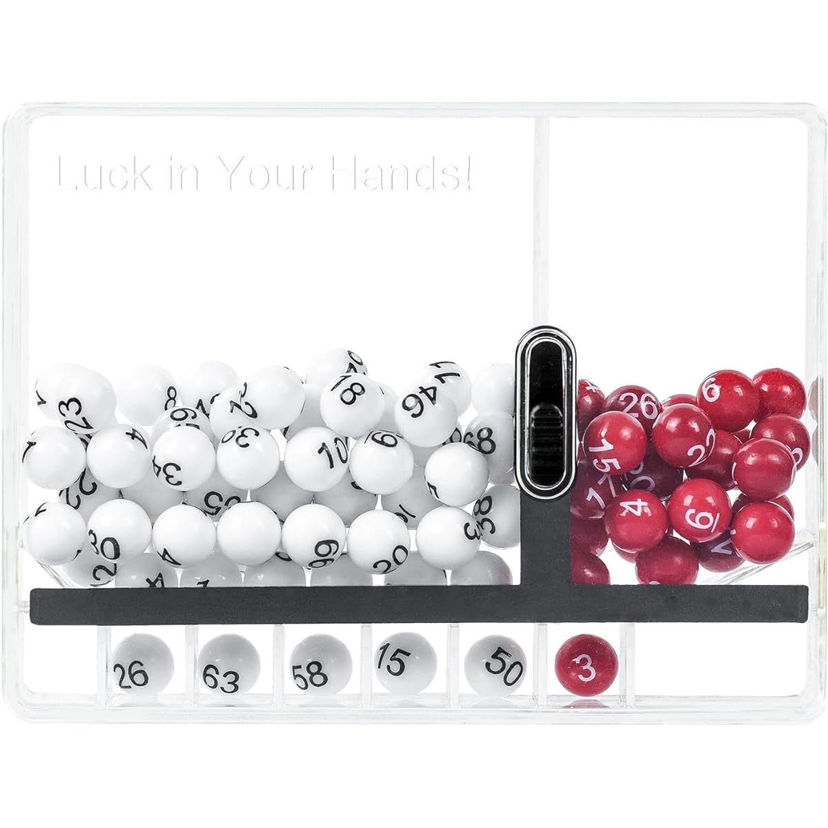 Gifts for Men and Women in HUGE HAPPINESS Festivals Fun Surprise Cool Lottery Number Picker (White Ball & Red Ball, Classic Edition)