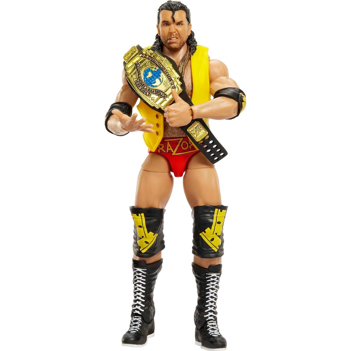 Mattel WWE Razor Ramon Ultimate Edition Action Figure with Luxurious Articulation & Lifelike Details & Interchangeable Accessories 6" (HKT45)