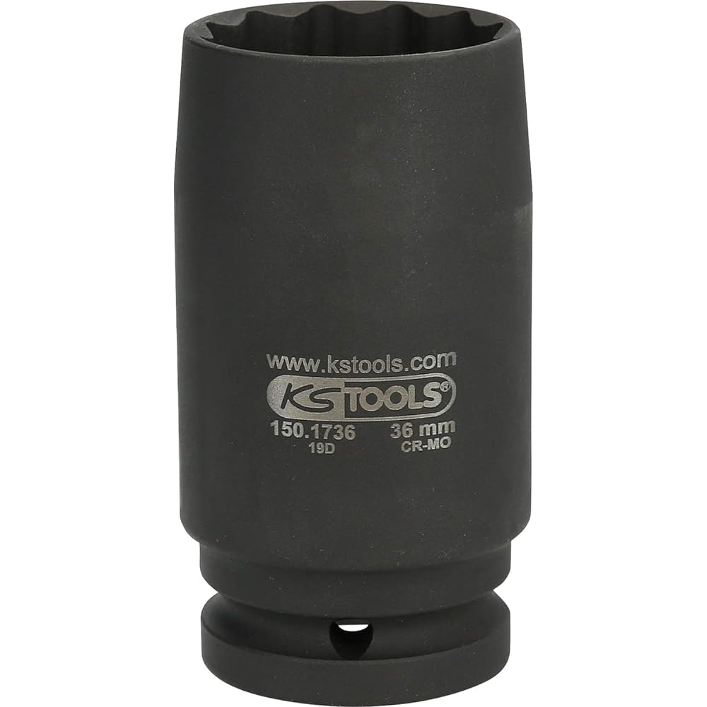 KS Tools Drive Shaft Impact Socket 12 Points Thin Wall 3/4" 36mm 150.1736