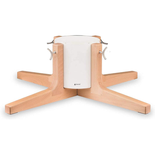 Tree Nest Rustic Christmas Tree Stand Village Countryside Nature Style (White Large) (White)