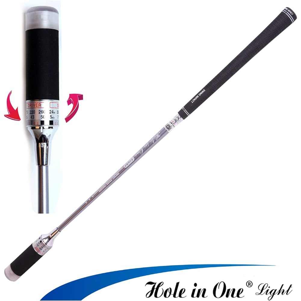 Hole in One Light (indoor and outdoor) – Use your own power generation system to see and hear your point of impact - Best Golf Swing Training – Patented golf swing trainer that increases distance with improved accuracy, rhythm, and tempo