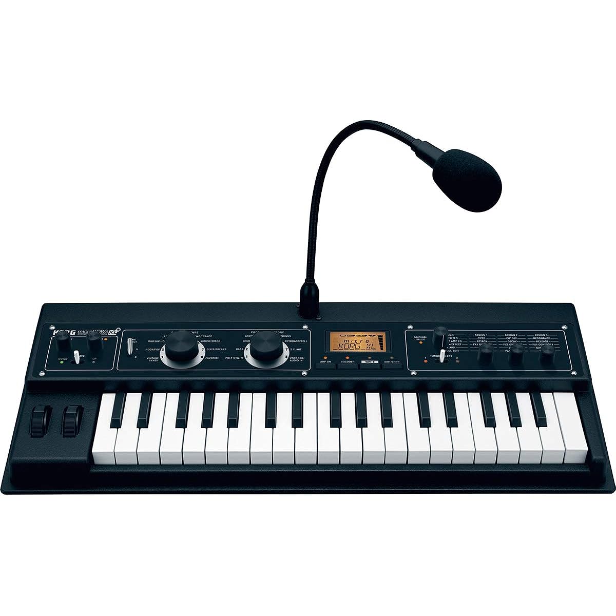 KORG Analog Modeling Synthesizer Vocoder Keyboard microKORG XL+ Compact Battery Operated 37 Keys Adapter Microphone Included