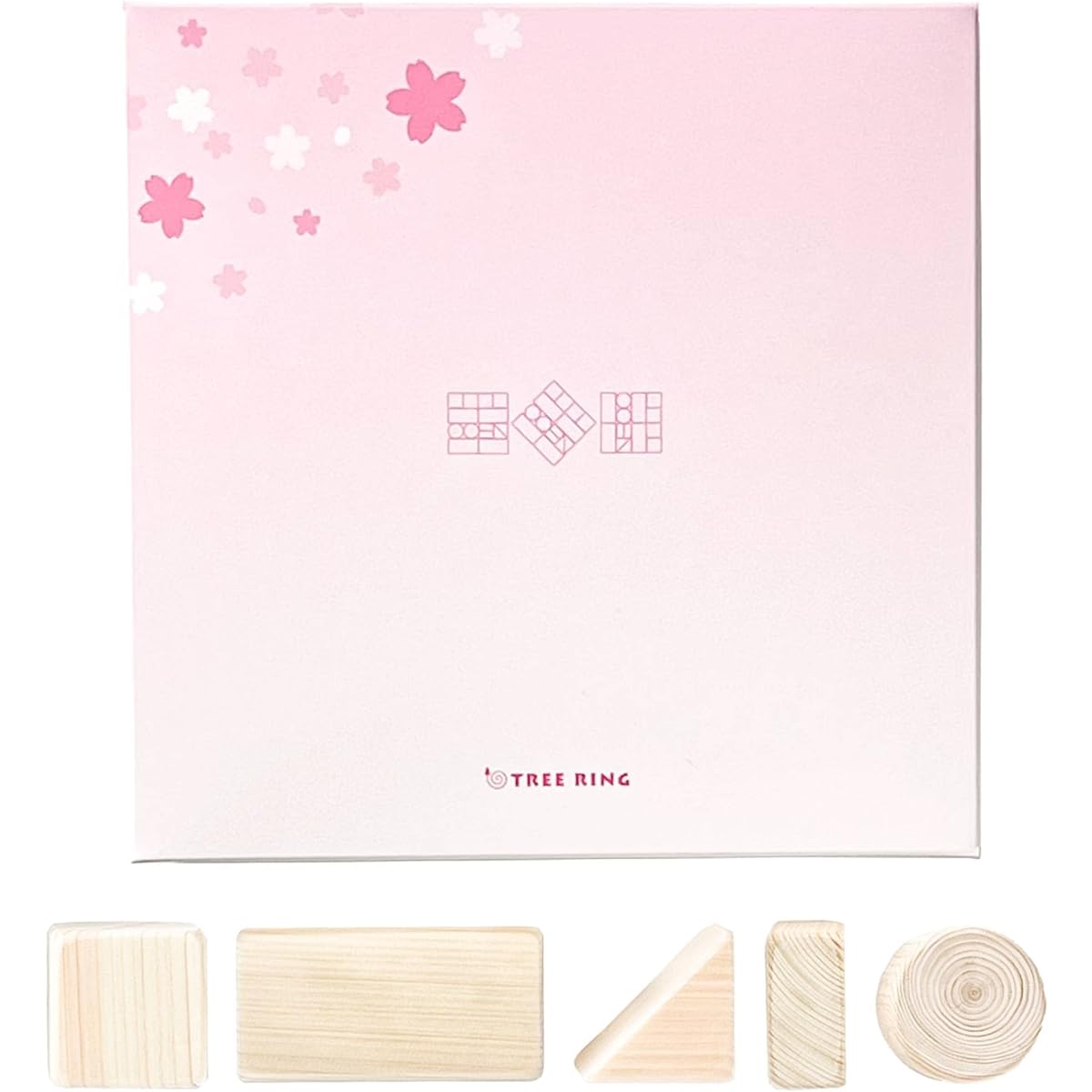 [For a baby gift, natural wood building blocks made of domestic Kiso cypress [Spring, summer, autumn, and winter, you can choose according to the birth of your child] (Spring)