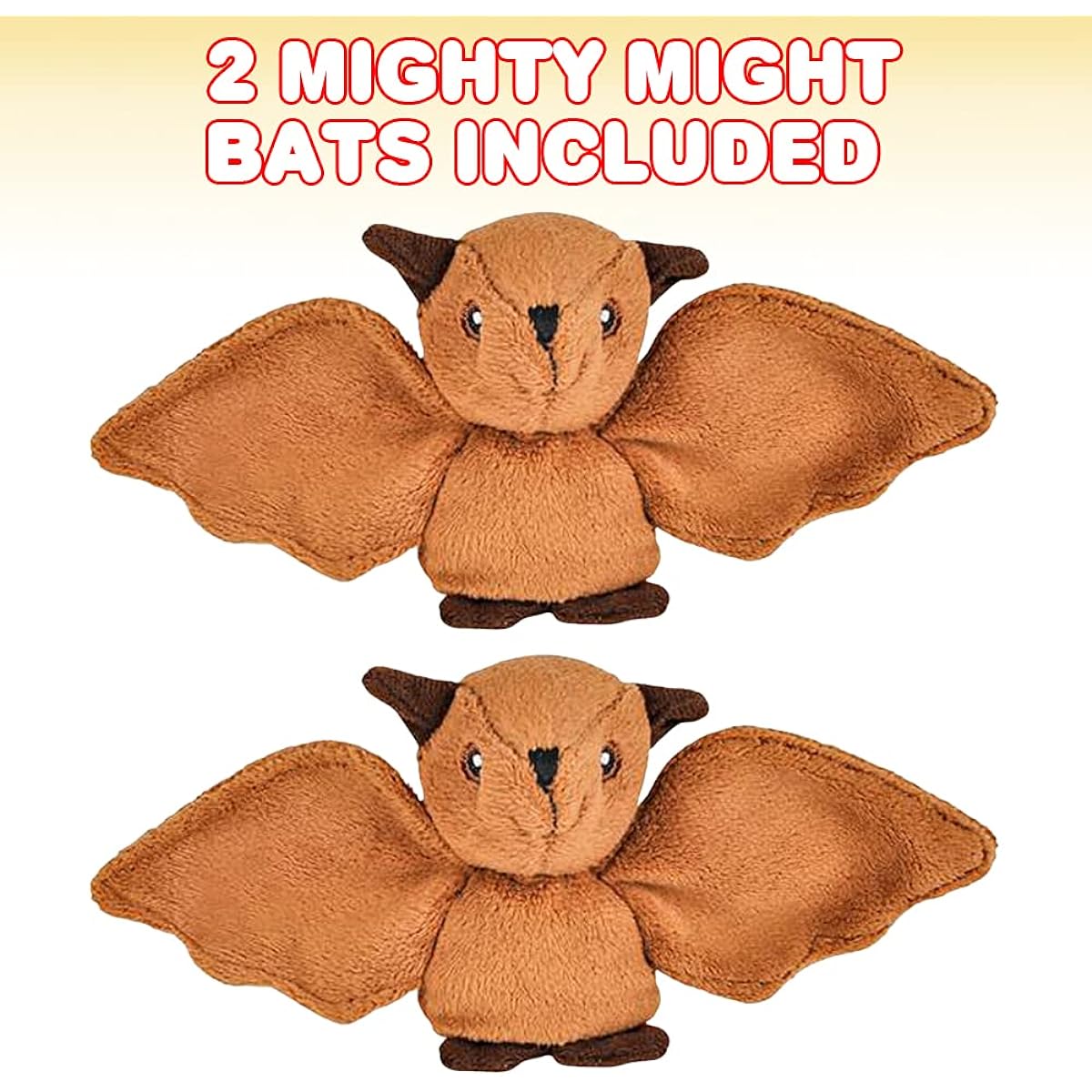 ArtCreativity Plush Bat Toys Set of 2 - Soft Stuffed Animals for Kids, Animal Decor for Home or Nursery, Animal Party Props, Best Birthday Gift Ideas, 6.5" Wide