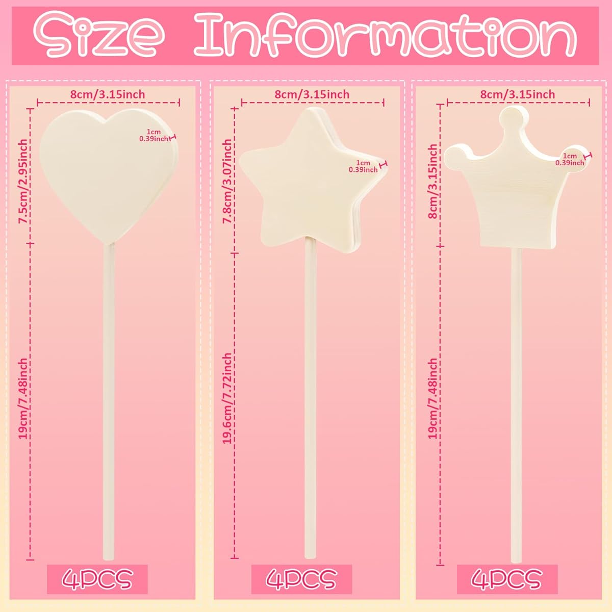Benvo Princess Fairy Wand Kit Heart Tiara Starwood Wand Unfinished Wooden Crafts Wood Magic Wand Gem Stickers Ribbon Paint Brush Girls Party Supplies Art Craft Projects 12 Pieces
