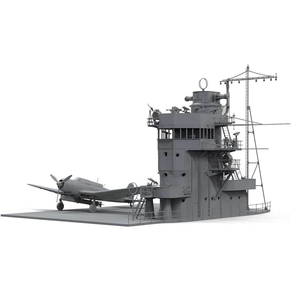 Border Model 1/35 Japanese Navy Aircraft Carrier Akagi Bridge w/Flight Deck + Type 97 Carrier Attack Aircraft Plastic Model BSF001