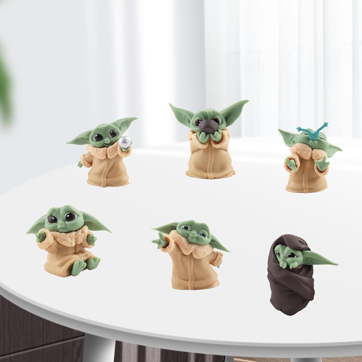 PAZATAO Baby Yoda Gift Baby Yoda Action Figure 2.2 Inch Baby Yoda Doll Baby Yoda Toy Kids Souvenir Desk Decoration for Adults (6 Pack)