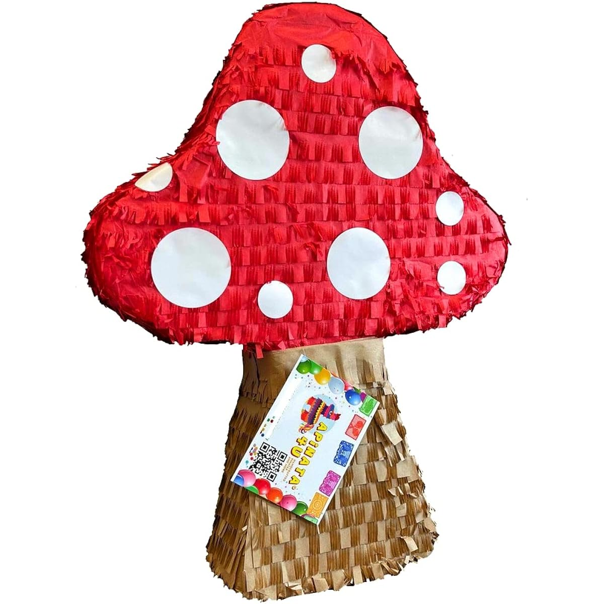 Red Mushroom Pinata Red Color for Mushroom Theme Party Woodland Party 24" Tall