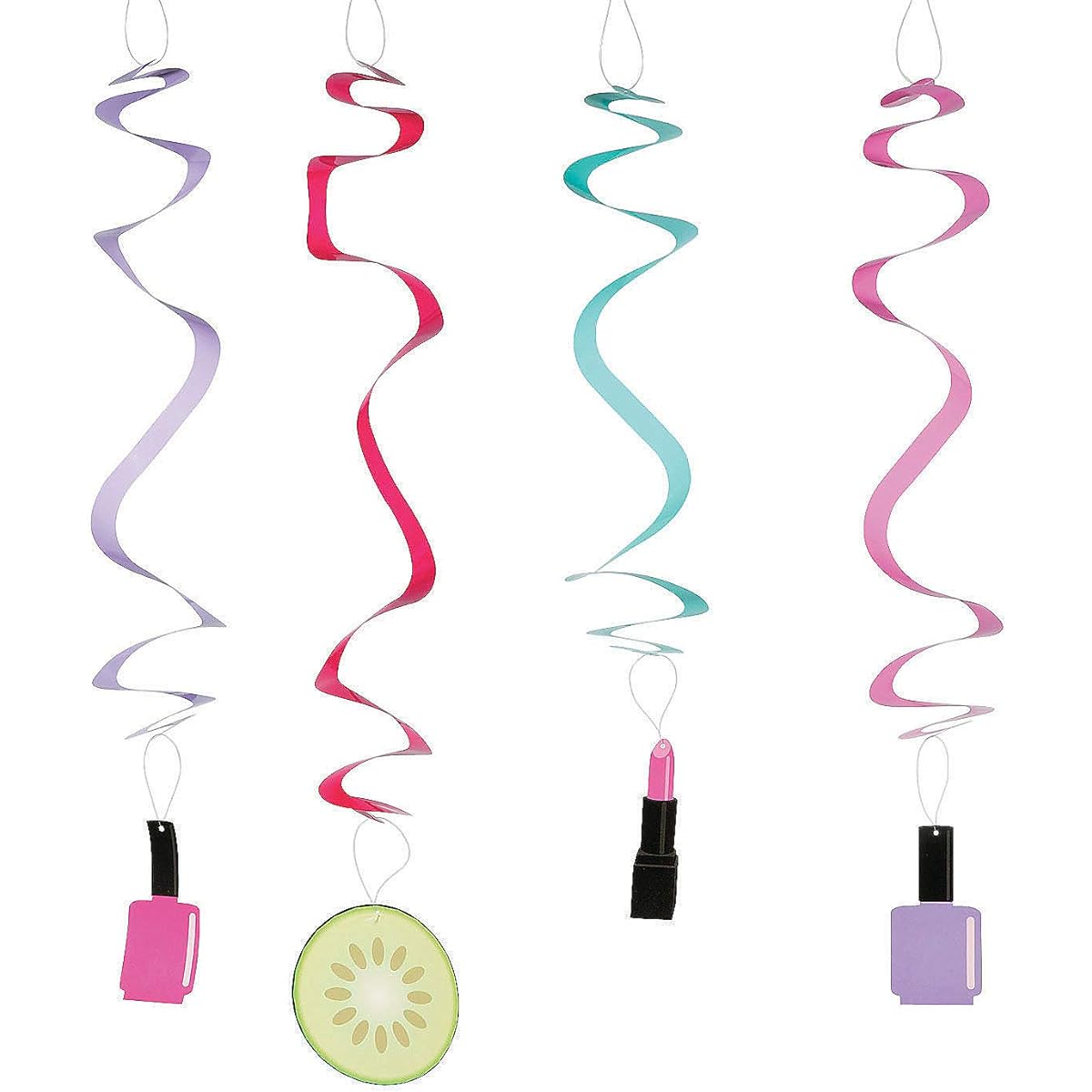 Spa Party Hanging Swirls - Party Decorations - 12 Piece