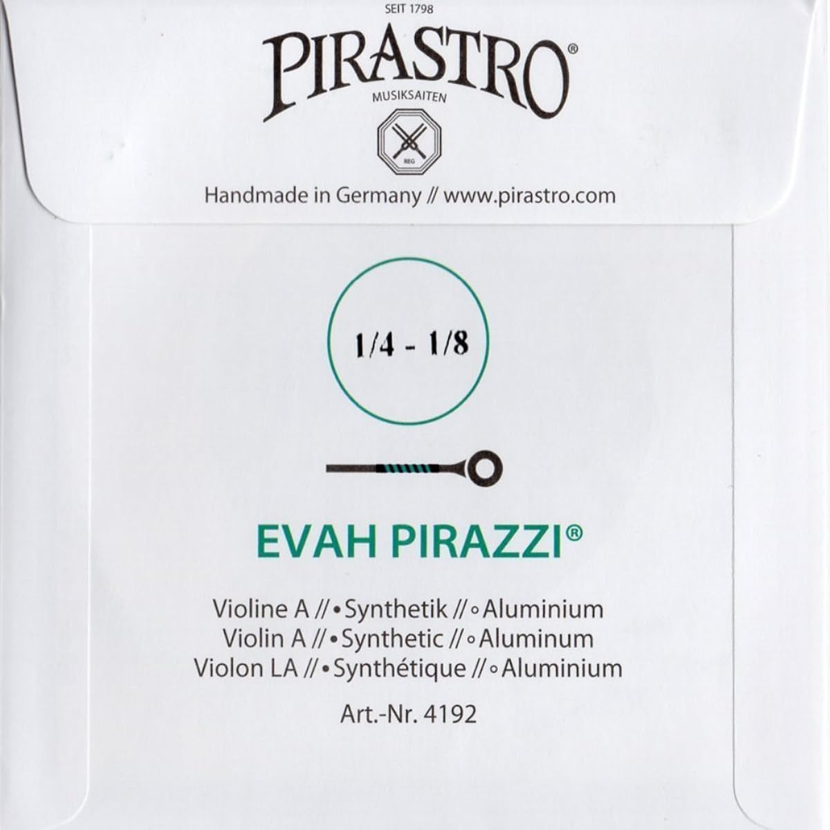 EVAH PIRAZZI Eva Pirazzi fractional violin string set (1/4+1/8)