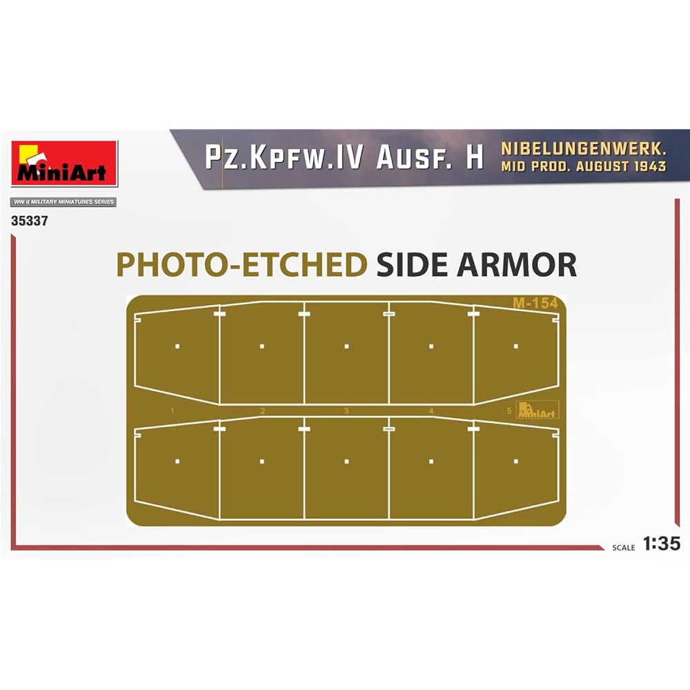 Miniart 1/35 German Army Panzer IV Type H Nibelungen Factory Mid-term Type August 1943 Plastic Model MA35337