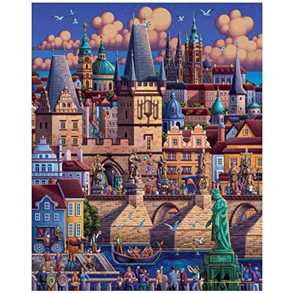 Prague Jigsaw Puzzle - 500 Piece Dowdle Folk Art 16" x 20"