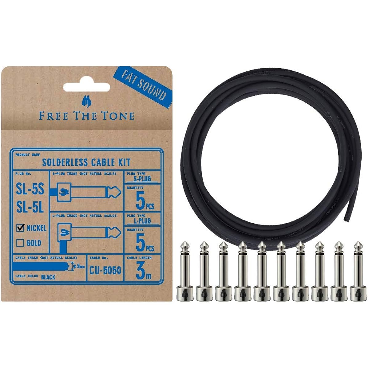 Free The Tone SL-5SL-NI-55K Solderless Cable Kit