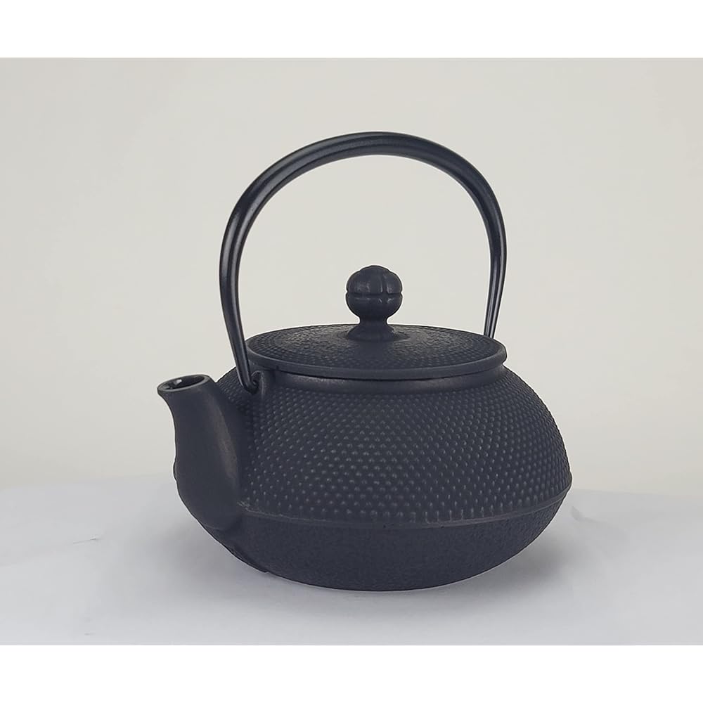 Iwachu Teapot 5 Type Arale Black 0.65L Enameled Inside and Lid Back Nanbu Ironware 12302