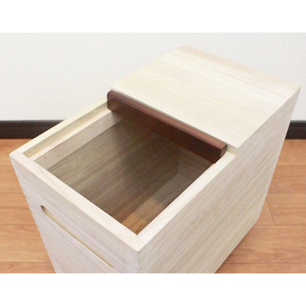 Osmak Rice Bin, Paulownia, 10kg, Insect-proof, with Rear Casters, Rice Box RPO-10