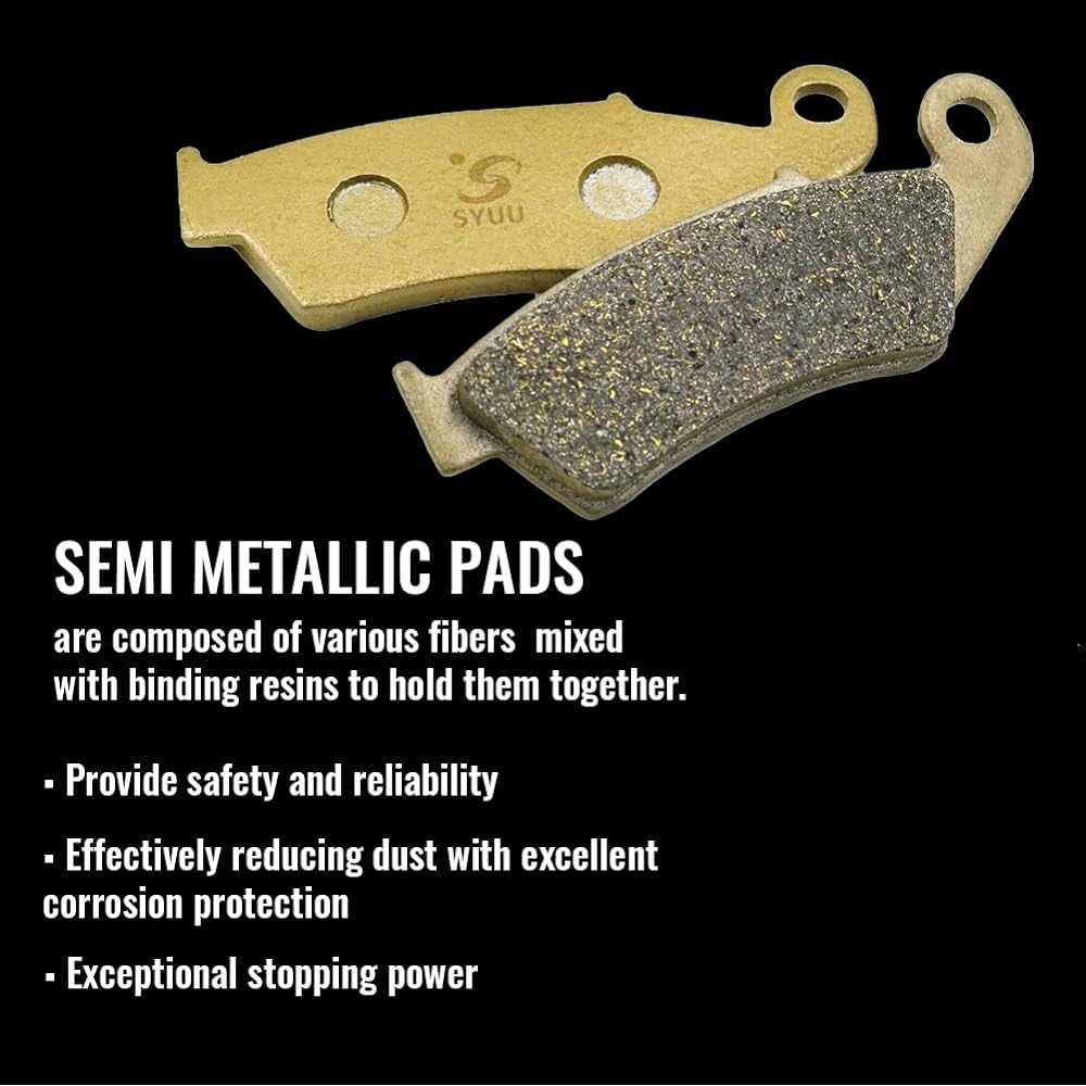 SYUU Motorcycle Replacement Front Rear Brake Pads Brake Pads for Honda CR 125 250 R 2002 2003 2004 2005 2006 2007 CR125 CR250 FA185F FA346R