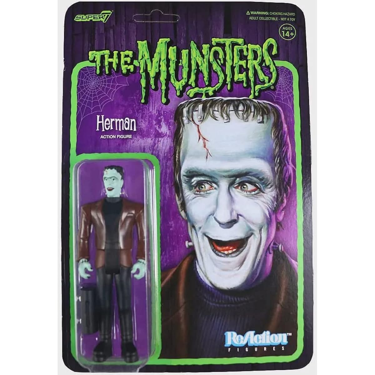 Super 7 The Munster Herman Munster Reaction Figure 3.75 inch