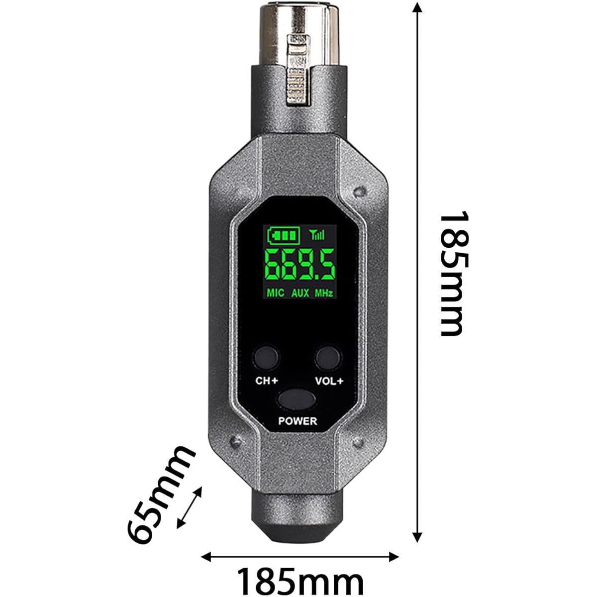 Kioware Microphone Cordless System Microphone Cordless Transmitter Receiver Portable Stable Transmission Microphone Adapter for Audio Mixer, 3 Pieces