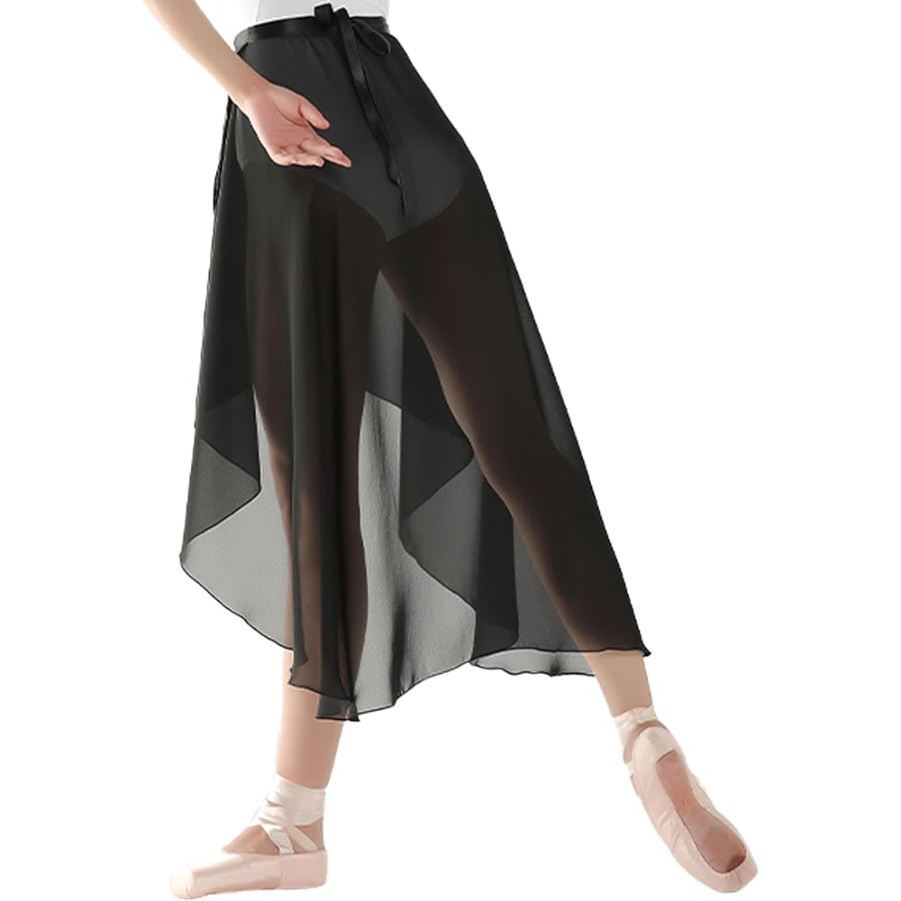 [flexdans] Ballet Skirt, Adults, Wrap Skirt, Chiffon Skirt, Ballet Supplies, Dance Skirt, Wrap Skirt, Dance, Elastic Waist, Pull-on