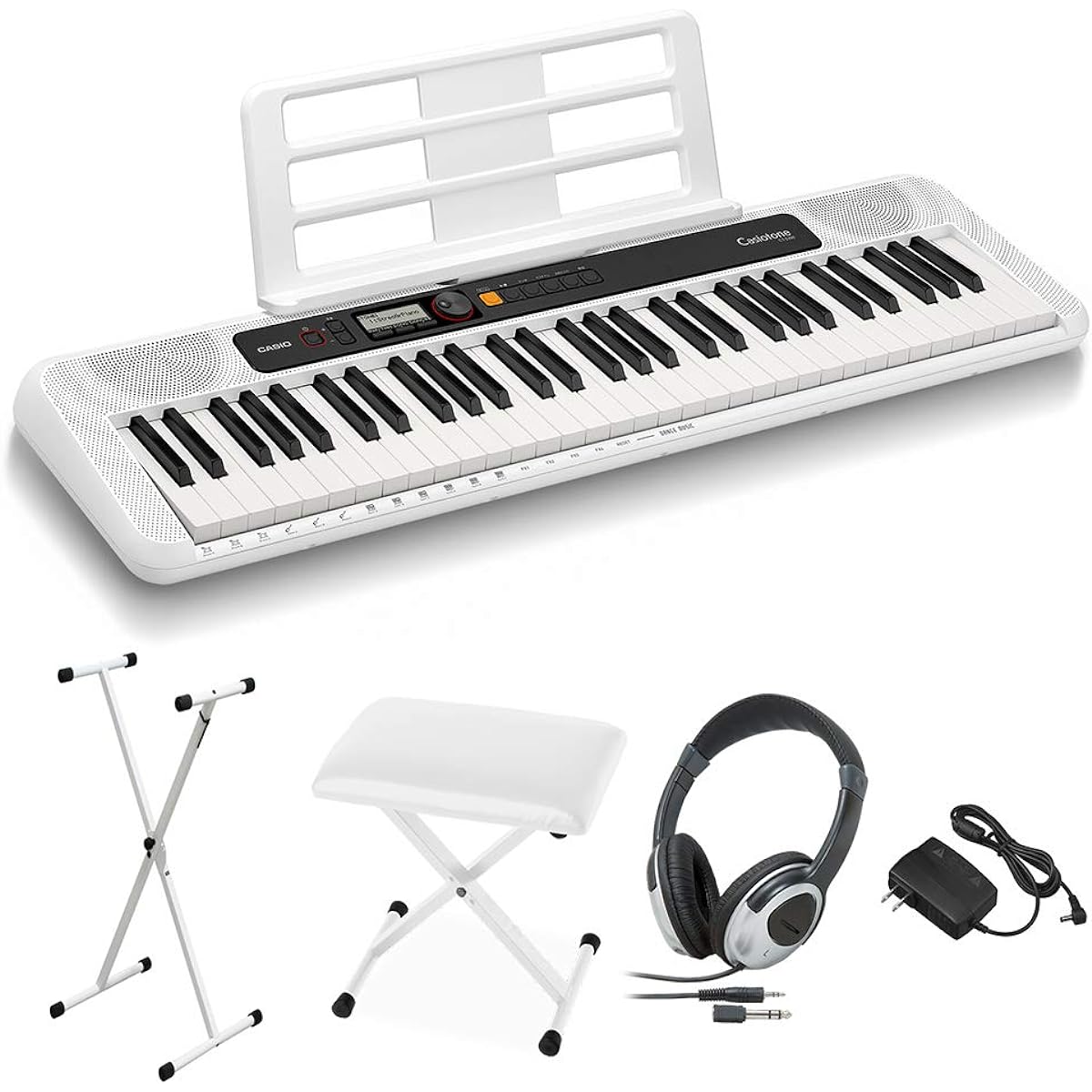 CASIO CT-S200 WE Stand/chair/headphone set 61 keys Casiotone keyboard electronic piano